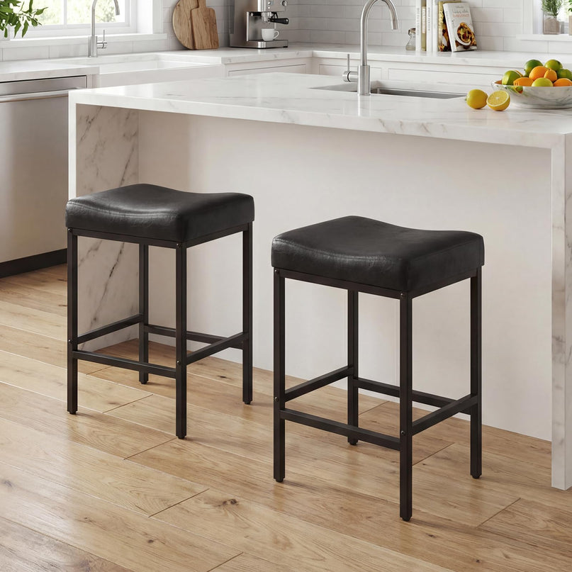 Chaises de bar Giantex de 25 pouces à hauteur de comptoir pour îlot de cuisine avec pieds en métal