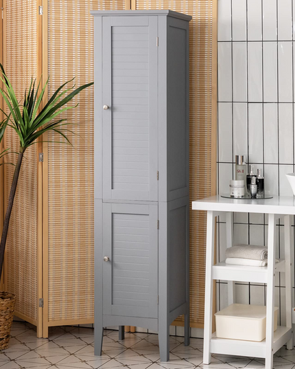 Storage Cabinet Bathroom High Cabinet with 5 Tier Shelves