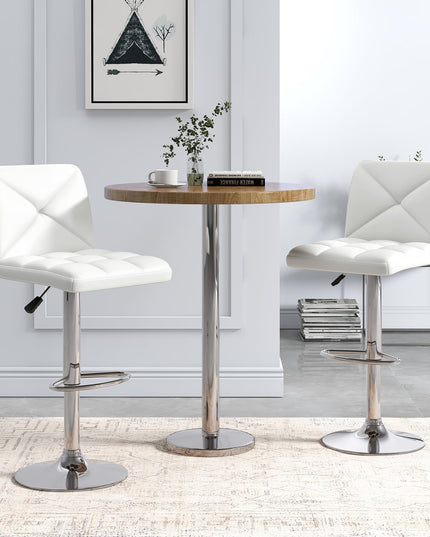 Giantex Bar Stools Set of 2/4, Modern PU Leather Swivel Counter Height Bar Stools with Back