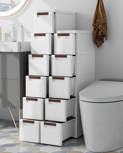 Giantex Storage Cart, Narrow Plastic Dresser, Rolling Organizer Cart for Office Classroom Bedroom