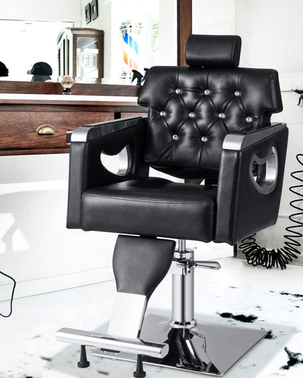 Giantex Barber Chair, Height Adjustable Heavy Duty Hydraulic Pump
