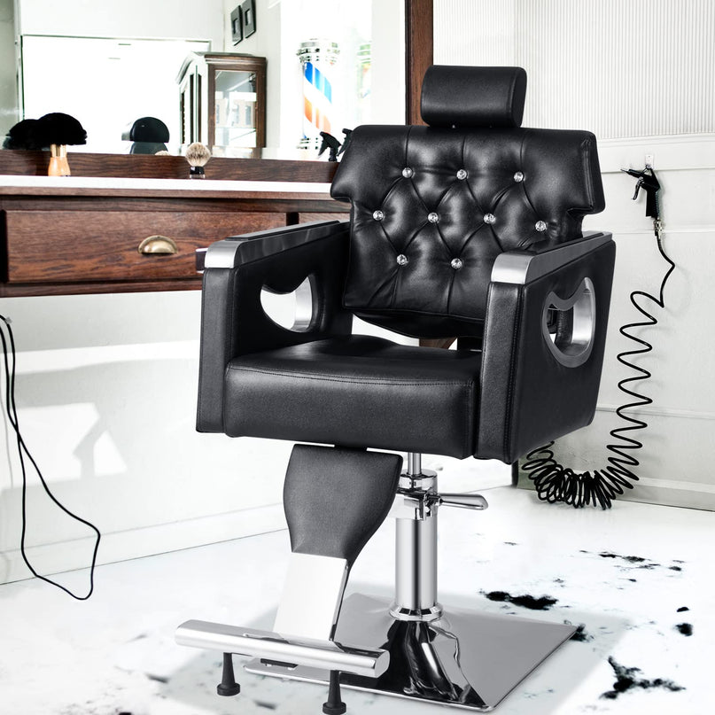 Giantex Barber Chair, Height Adjustable Heavy Duty Hydraulic Pump