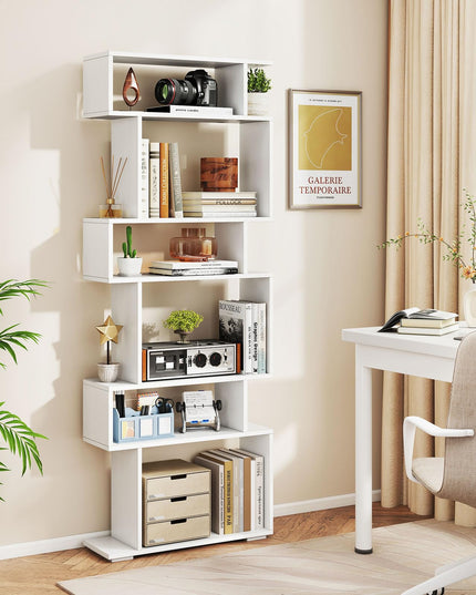 Giantex 6 Tier Geometric Bookshelf with 2 Anti Tipping Kits