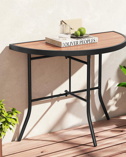Giantex Half Round Folding Table Half Moon Dining Table