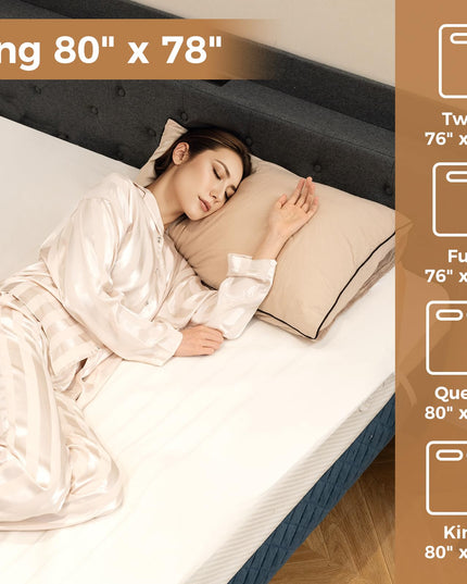 Giantex Heated Mattress Pad, Machine Washable Bed Warmer with Dual Controller
