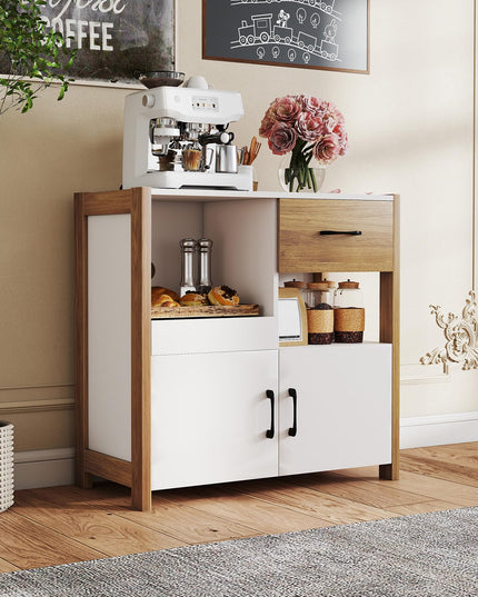 Giantex Sideboard Buffet Cabinet with Pull-Out Shelf Modern Kitchen Buffet Table