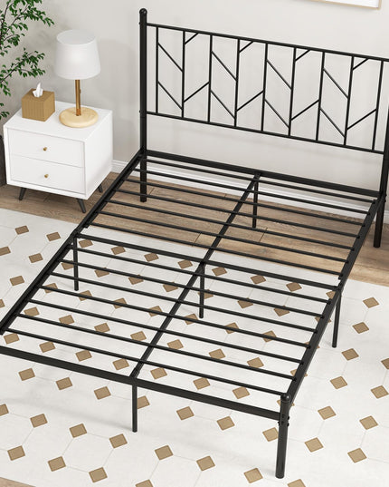 Giantex Metal Bed Frame with Victorian Style Headboard