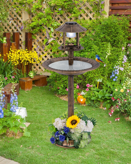 Giantex 42 inch Bird Bath Solar Lighted