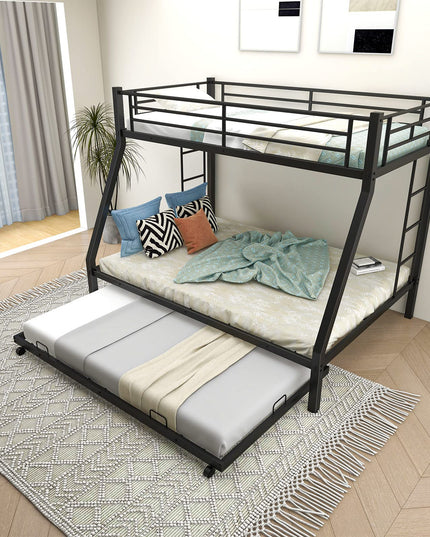 Giantex Twin Over Full Bunk Bed with Trundle