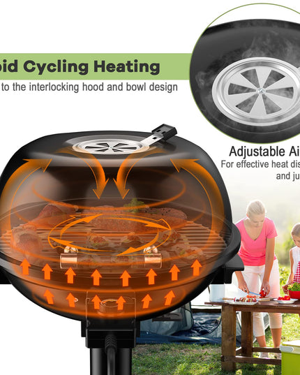 Giantex Electric BBQ Grill - 1600 Watts Portable Standing Grill