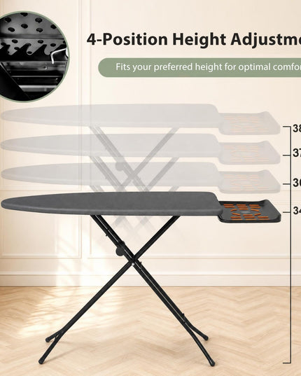GIANTEX Full Size Foldable Ironing Board with Iron Rest for Laundry Room
