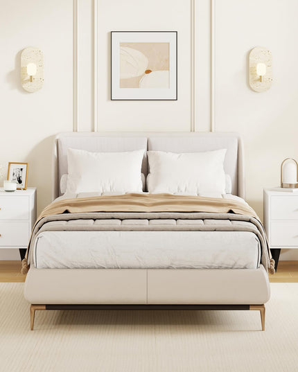 Giantex Night Stand Set 1/2 with Drawers Mid Century Modern Bedside Table