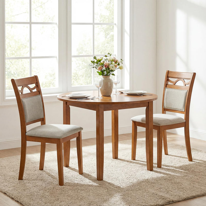 Chaises de salle à manger en bois Giantex de style ferme avec dossiers confortables pour salle à manger ou restaurant