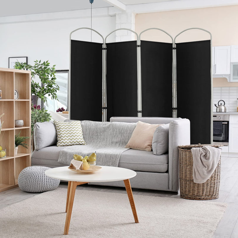 Giantex 6.2Ft Folding 4 Panel Room Divider Black