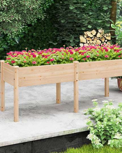 73" L x 23" W x 30" H Raised Garden Bed with Drain Hole