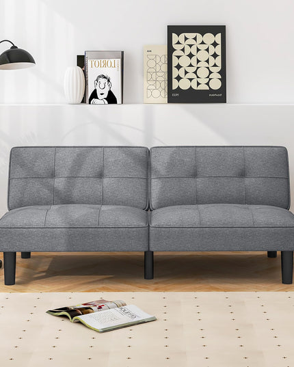 Giantex Convertible Futon Sofa Bed, Upholstered Folding Recliner