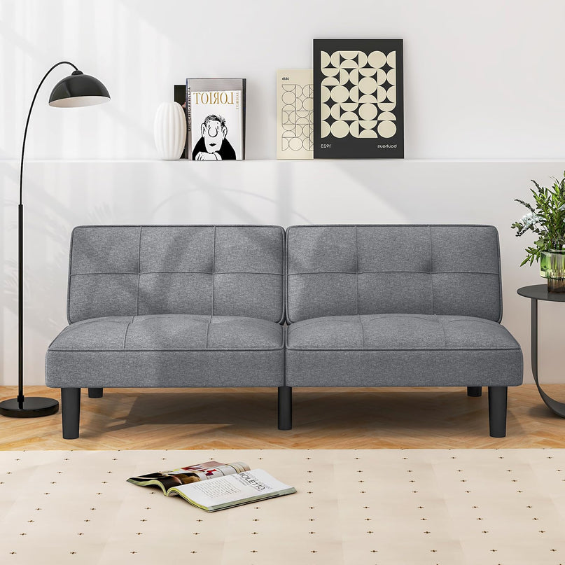 Giantex Convertible Futon Sofa Bed, Upholstered Folding Recliner