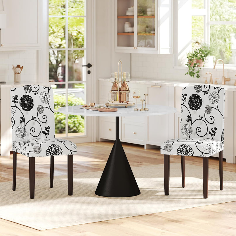 Giantex Tufted Dining Chairs Set of 2/4 Upholstered Kitchen Chair（18" x 22.5" x 37"）