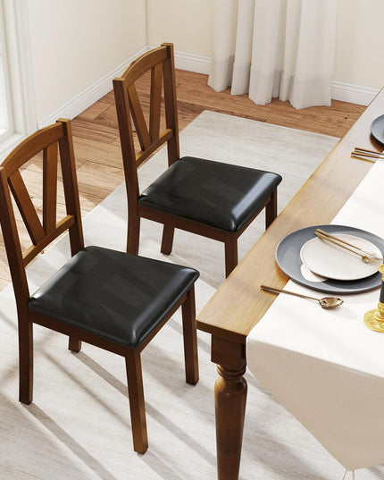 Giantex Wooden Dining Chairs Set for Dining Living Room