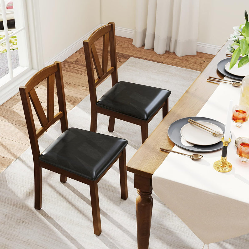 Giantex Wooden Dining Chairs Set for Dining Living Room