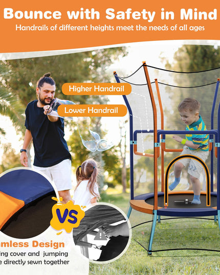 Giantex 48" Toddler Trampoline with Safety Enclosure Net