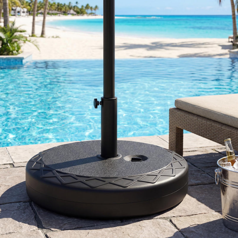 Giantex Fillable Patio Umbrella Base with 2 Adapters