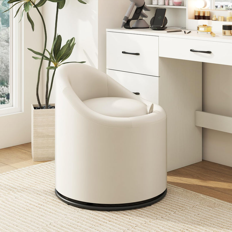 Giantex Swivel Accent Chair with Storage for Bedroom