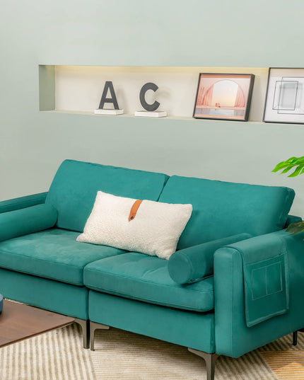 Giantex 68" Modern Loveseat, 2-Seater Sofa Couch
