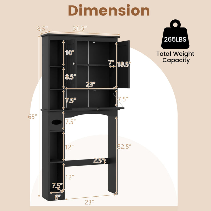 Giantex 31.5'' Over The Toilet Storage Cabinet