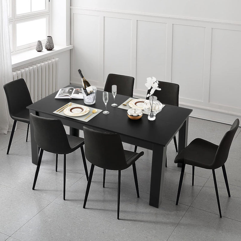 Giantex Dining Table for 6-8, Wood Rectangular Table, 63" L x 31.5" W x 30" H Large Farmhouse Center Table
