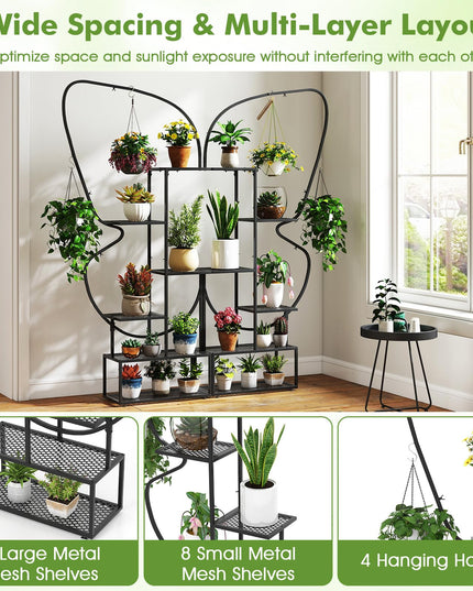 Giantex Lot de 2 supports à plantes à 6 niveaux pour l'intérieur