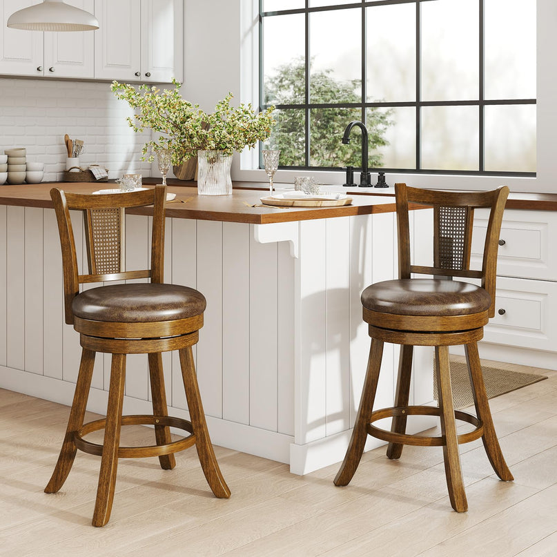Giantex 25"/30" Bar Stools Set of 2/4 for Kitchen Island Dining Room Pub