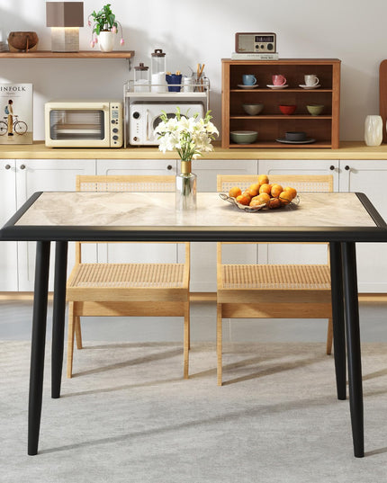 Giantex 44" Dining Table with Food-Grade Sintered Stone Tabletop
