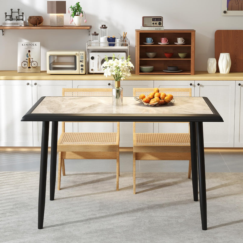 Giantex 44" Dining Table with Food-Grade Sintered Stone Tabletop