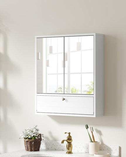 Giantex Medicine Cabinet, Bathroom Wall Mount Cabinet with Mirrored Door