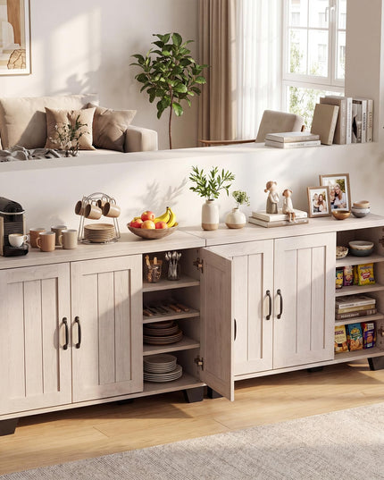 Giantex 45" Farmhouse Sideboard Buffet Cabinet with 3 Doors