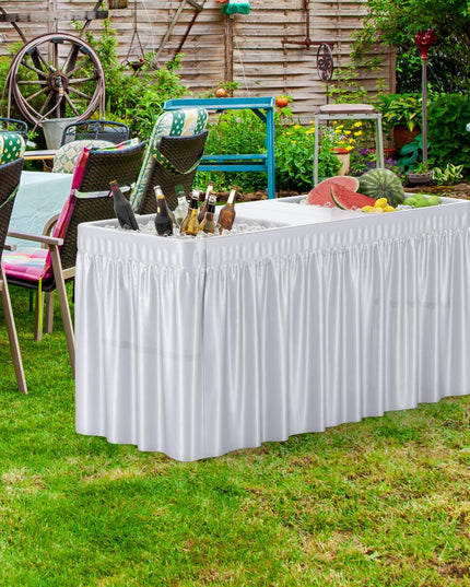 Giantex 5 FT Folding Ice Table with Double Sinks and Drains