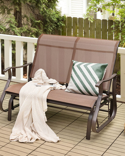 Giantex Outdoor Glider Bench Chair - Extra-Large 2 Person Loveseat