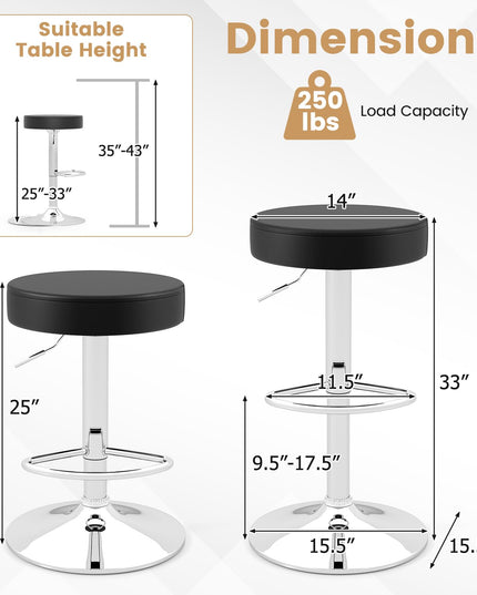Giantex Bar Stool Set with Swivel Padded Seat for Kitchen