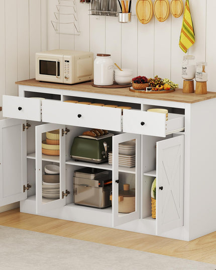 Giantex 55" Large Buffet Sideboard with 3 Drawers for Dining Room