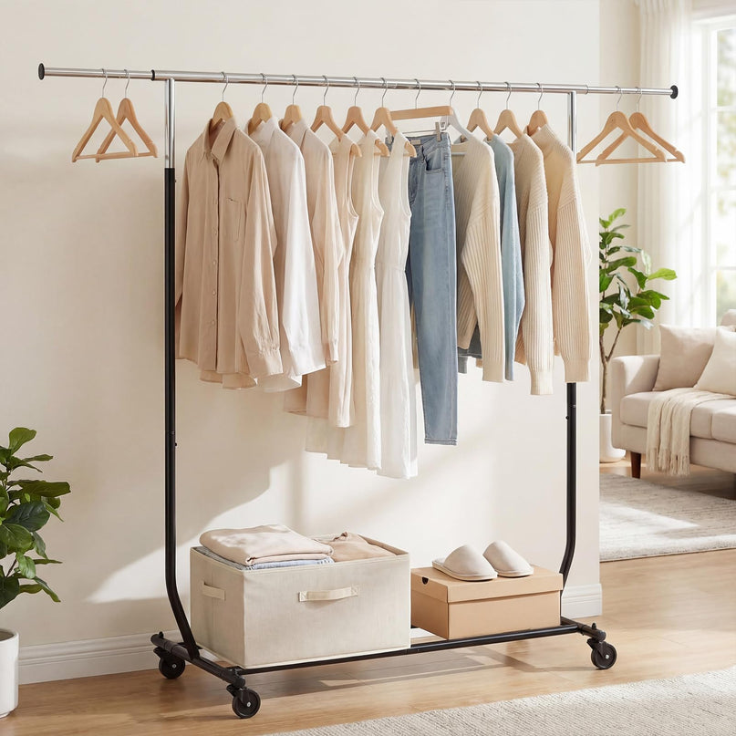 Giantex Heavy-Duty Rolling Clothing Rack for Hanging Clothes