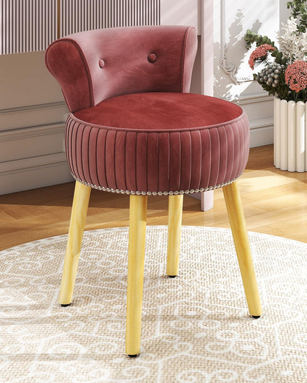 CHARMAID Velvet Vanity Chair for Bedroom Elegant Accent Chair