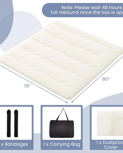 Giantex Japanese Floor Mattress, 4 Inch Futon Mattress with Washable Cover & Storage Bag
