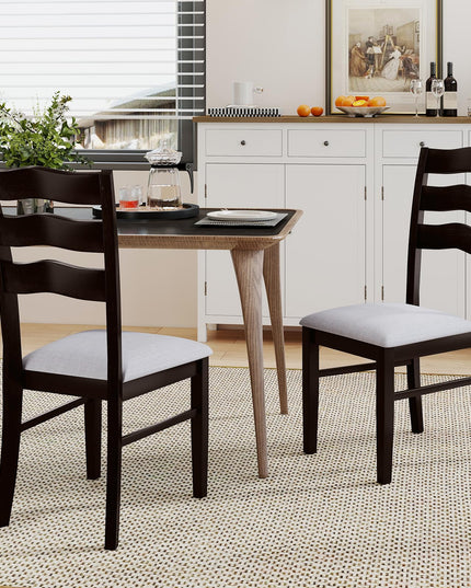 Giantex Wooden Dining Chairs Set of 2/4 with Rubber Wood Legs