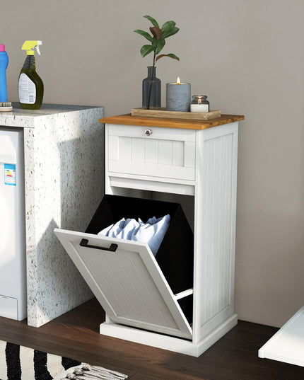 Giantex Tilt Out Laundry Hamper Cabinet