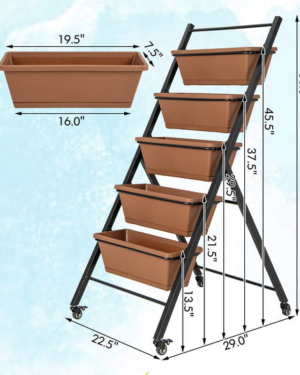Giantex Vertical Planter Raised Bed on Wheels