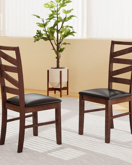 Giantex Wooden Dining Chairs Set of 2/4 for Dining Room
