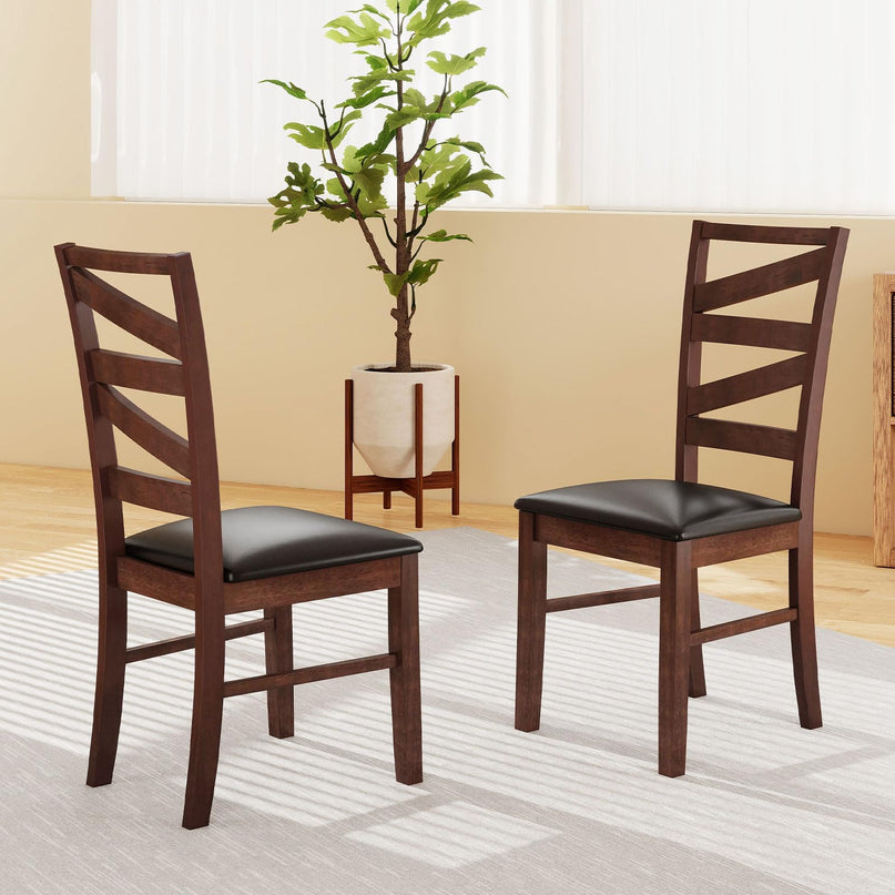 Giantex Wooden Dining Chairs Set of 2/4 for Dining Room