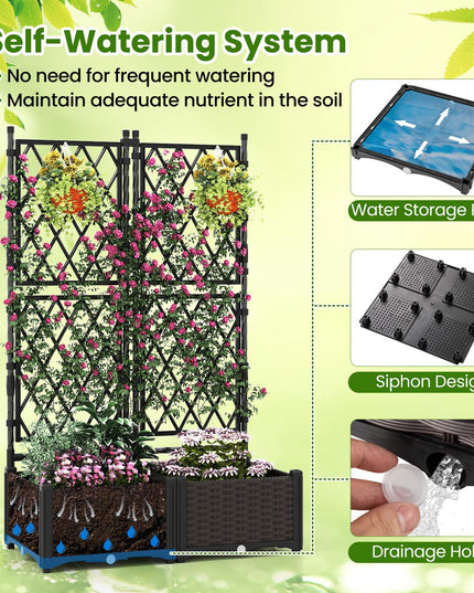 Jardinière surélevée Giantex avec treillis