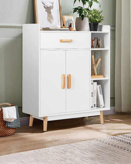 Floor Storage Cabinet Free Standing Cupboard Chest with 1 Drawer